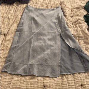 Blue slit skirt
